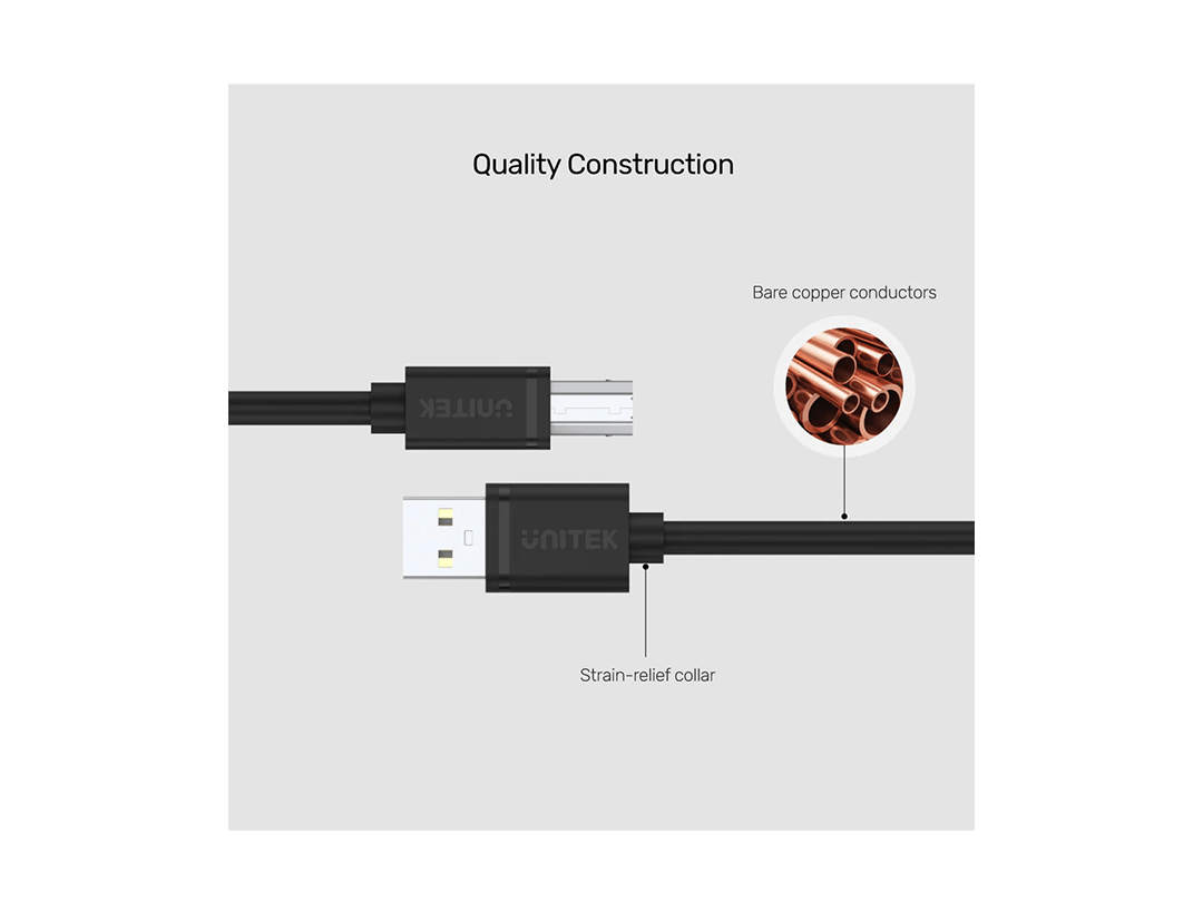 Unitek USB 2.0 to USB-B Cable 2M in Qatar Unitek USB 2.0 to USB-B Cable 2M in Qatar